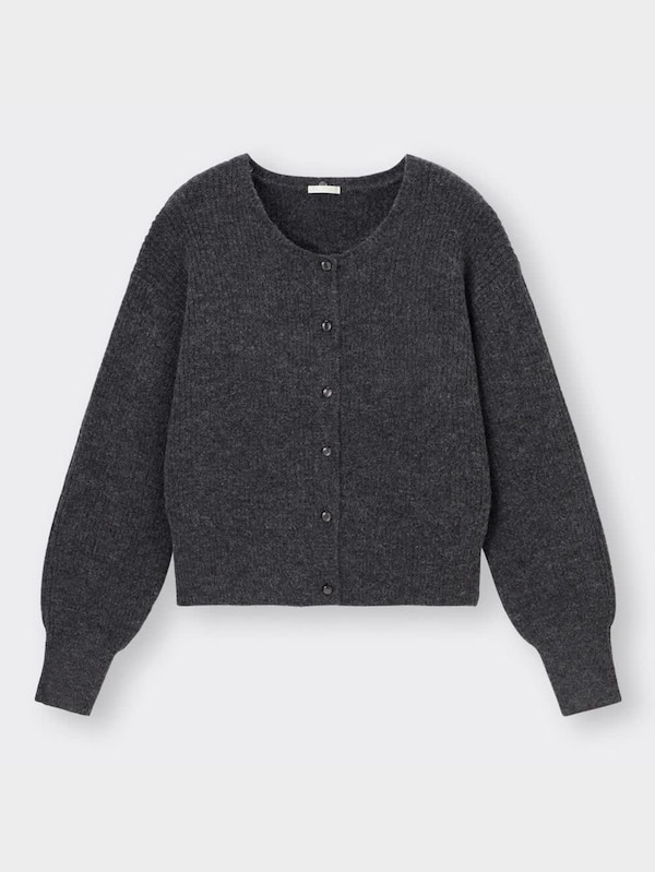 フェイクファーカラーカーディガン(長袖)+E