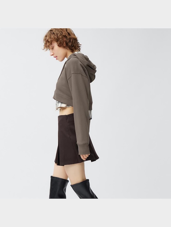 ローウエストプリーツミニスカート+E