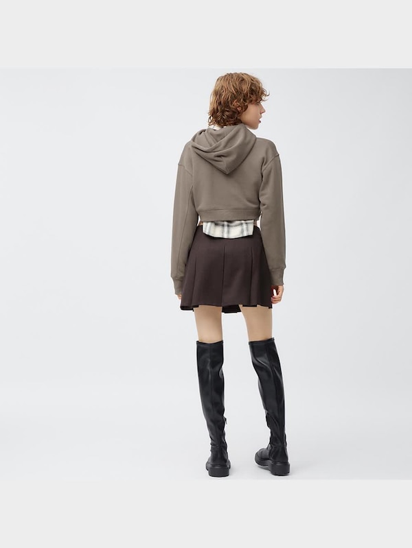 ローウエストプリーツミニスカート+E