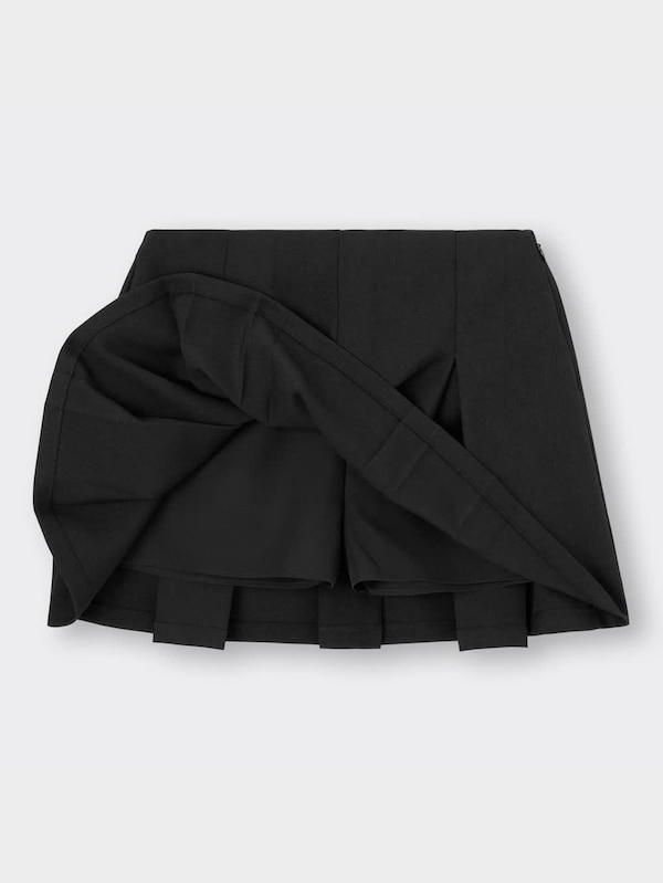 ローウエストプリーツミニスカート+E