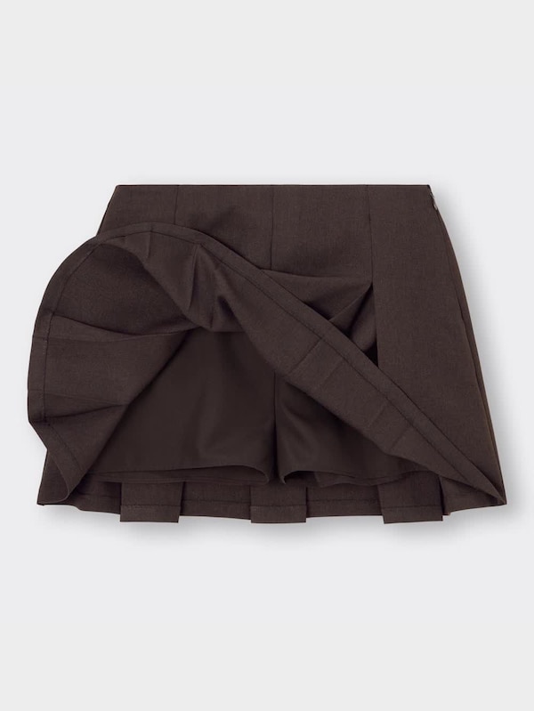 ローウエストプリーツミニスカート+E