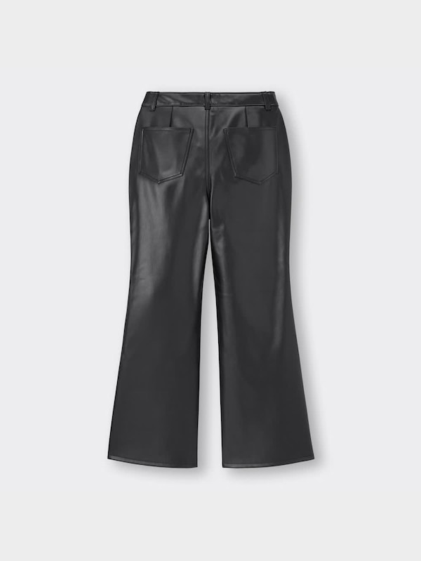 フェイクレザーワイドパンツ+E