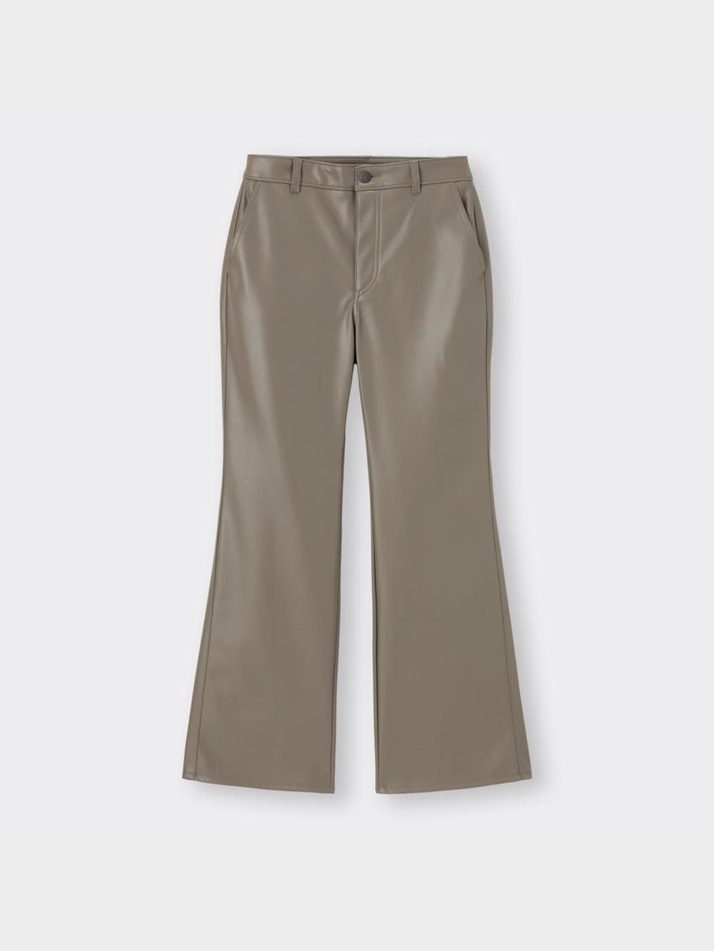 GU公式 | フェイクレザーワイドパンツ+E