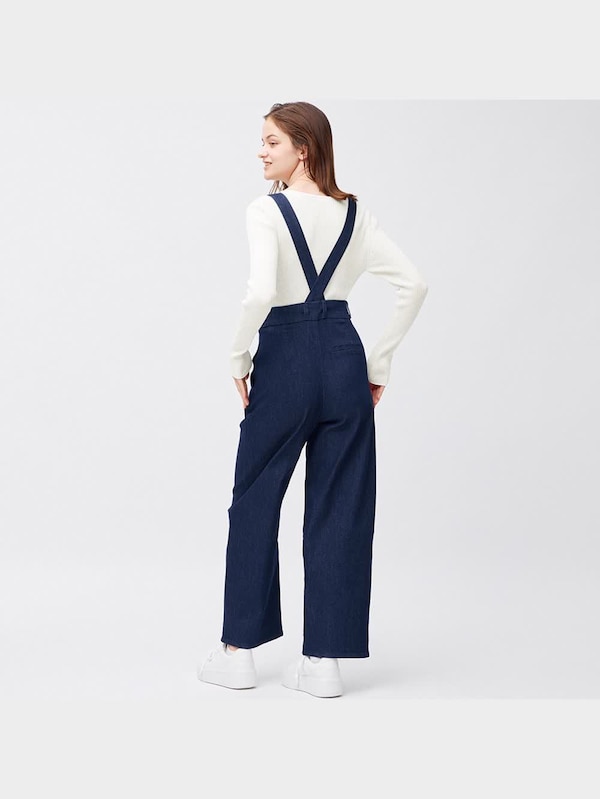 サスペンダー付きストレートパンツ+E