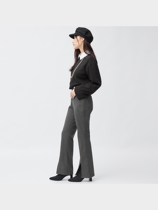 フロントスリットフレアパンツ+E