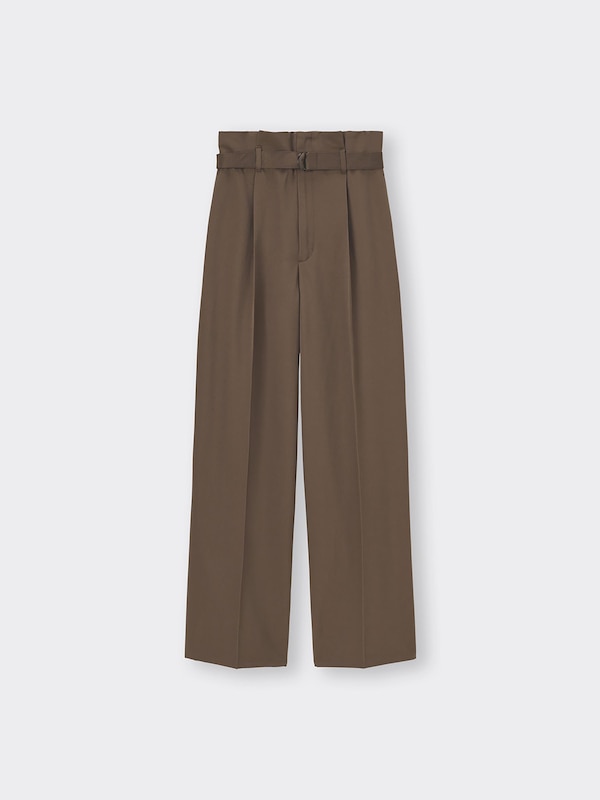 ベルト付きハイウエストタックパンツZ