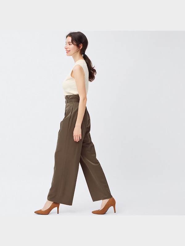 ベルト付きハイウエストタックパンツZ