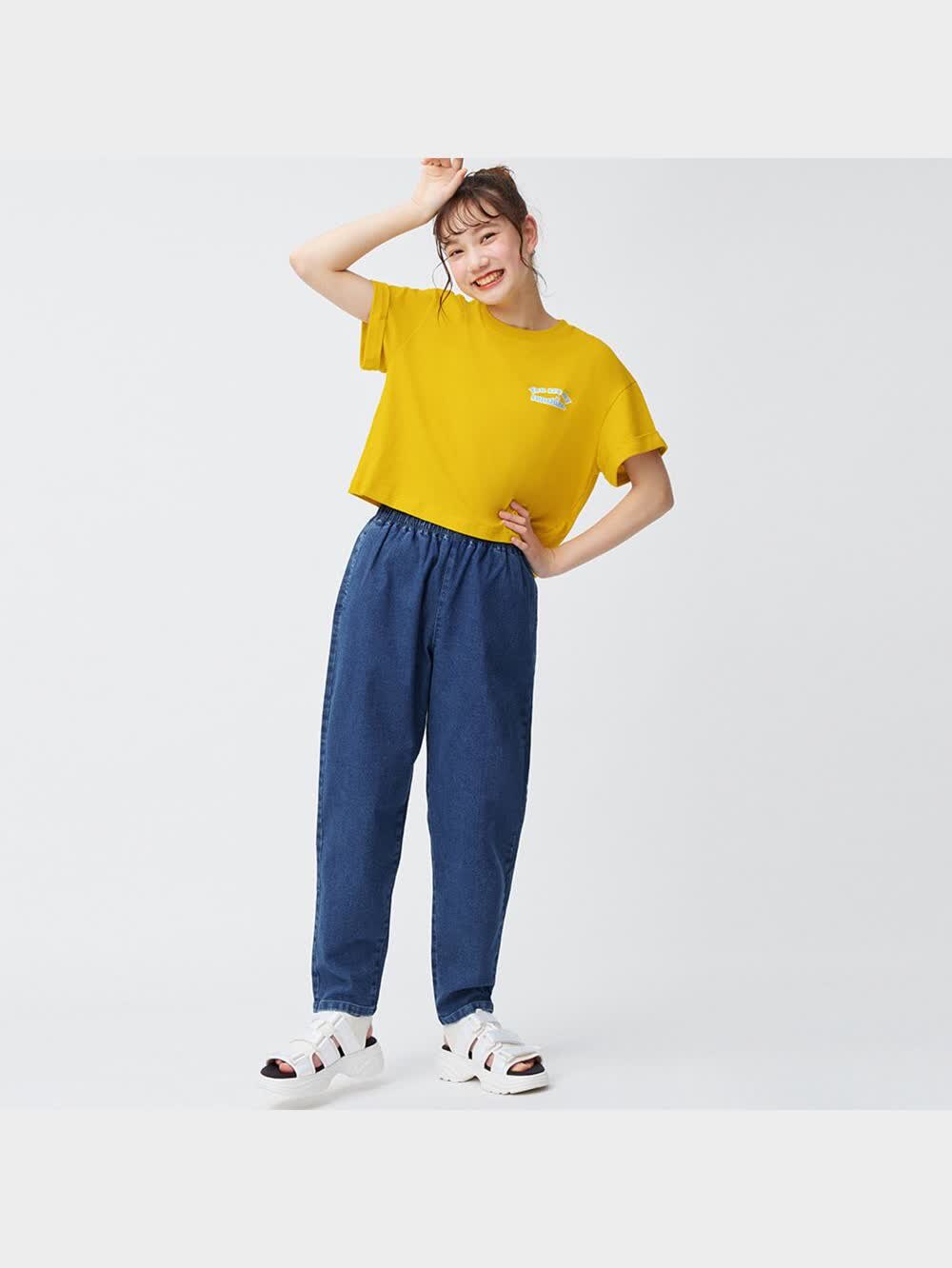 GU公式 | KIDS(男女兼用)ストレッチデニムシェフパンツ