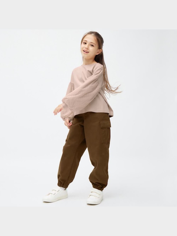 KIDS(男女兼用)ワイドカーゴジョガーパンツ