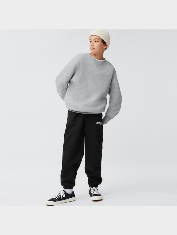 KIDS(男女兼用)裏起毛ヘビーウェイトスウェットワイドイージーパンツ(セットアップ可能)