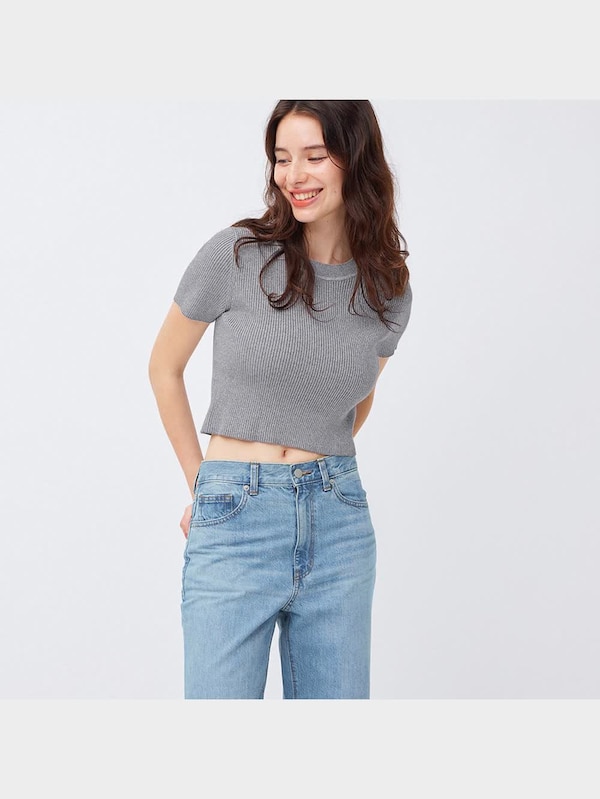 ハイライズストレートジーンズ+EC(丈長め80.0cm)