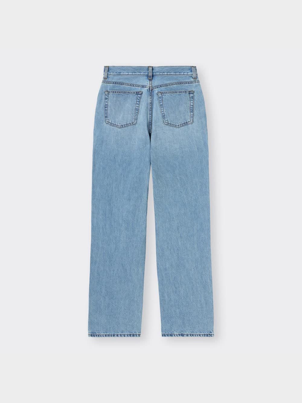 ぞうじルシ GU公式 | ハイライズストレートジーンズ+EC(丈長め80.0cm)