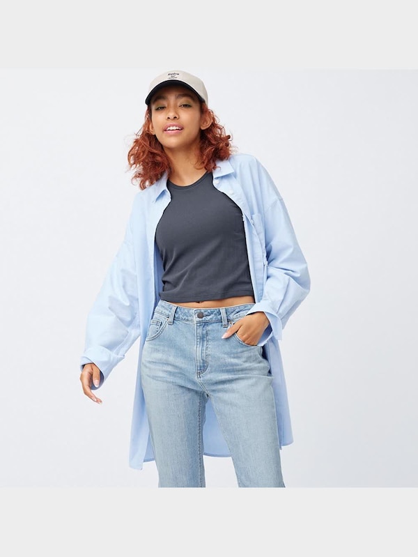 ミドルライズスリムアンクルジーンズ+EC