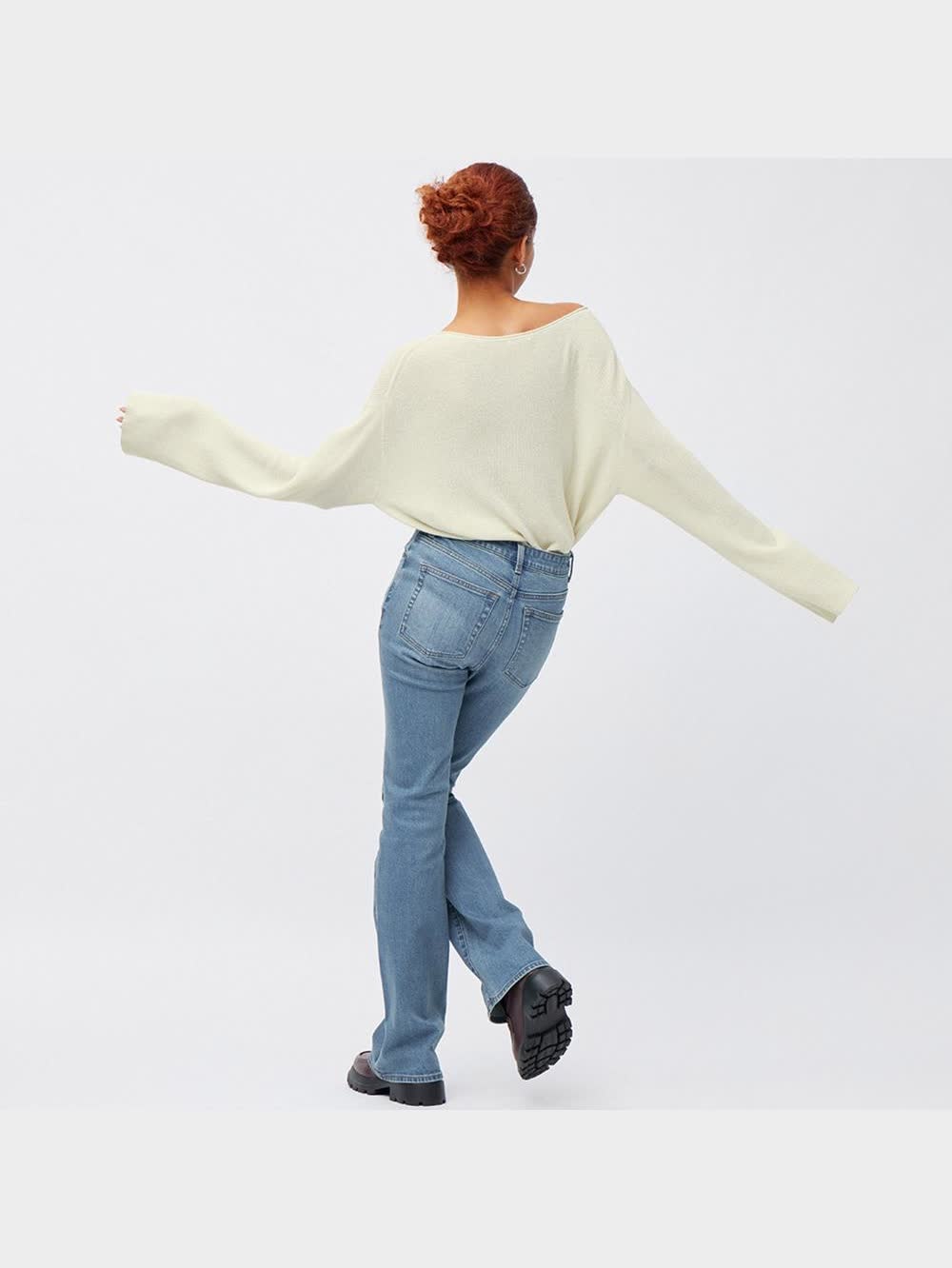 B出品 GU公式 | ミドルライズフレアジーンズA+EC(丈長め83.0cm)
