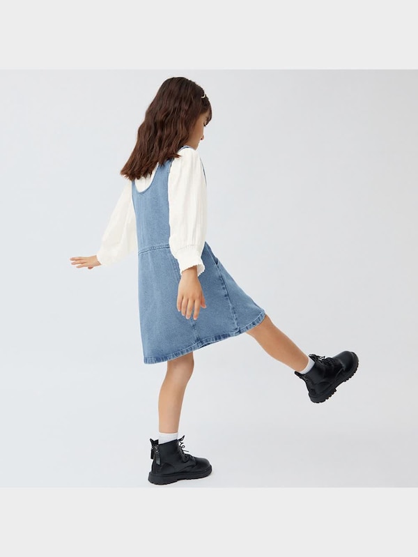 GIRLSデニムサロペットスカート