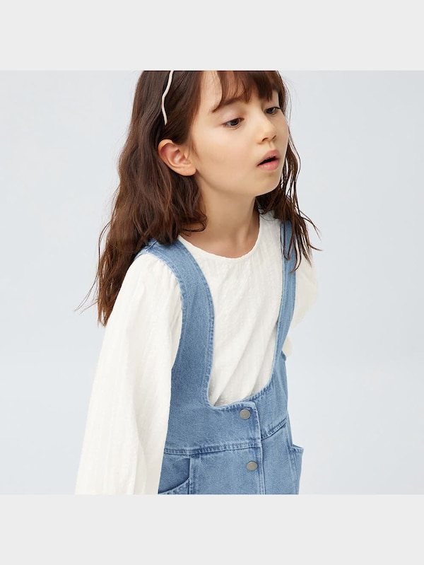 GIRLSデニムサロペットスカート