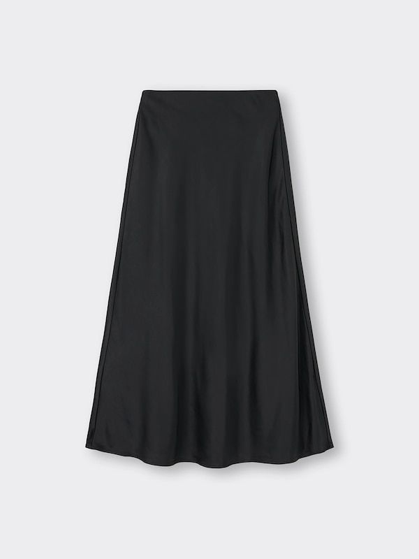 サテンロングスカート(丈標準83.0～90.0cm)