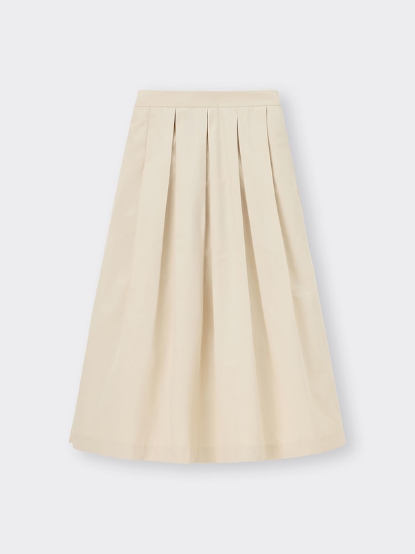 タフタフレアミディスカート