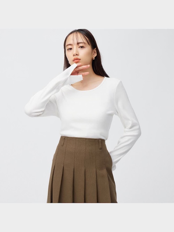 プリーツAラインミディスカート+E