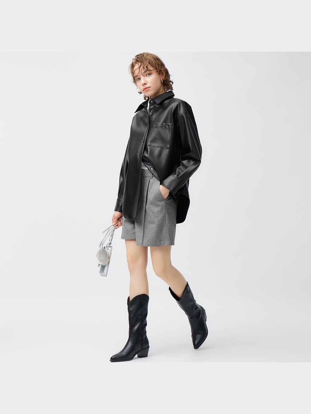 Ω19AW ジャージショートパンツ黒 合皮ZIPショートパンツ[品番：GORW0009274]｜GORGE （ゴージ