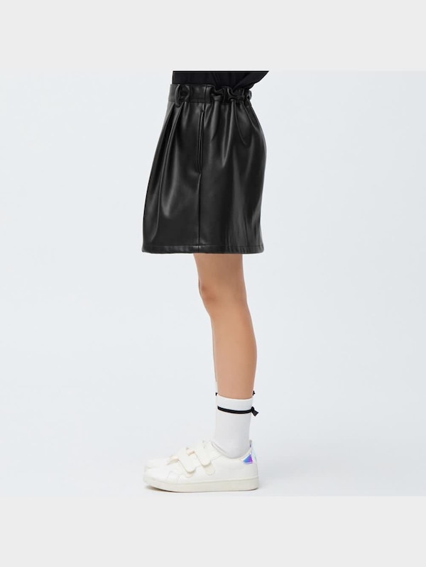 GIRLSフェイクレザーミニスカート
