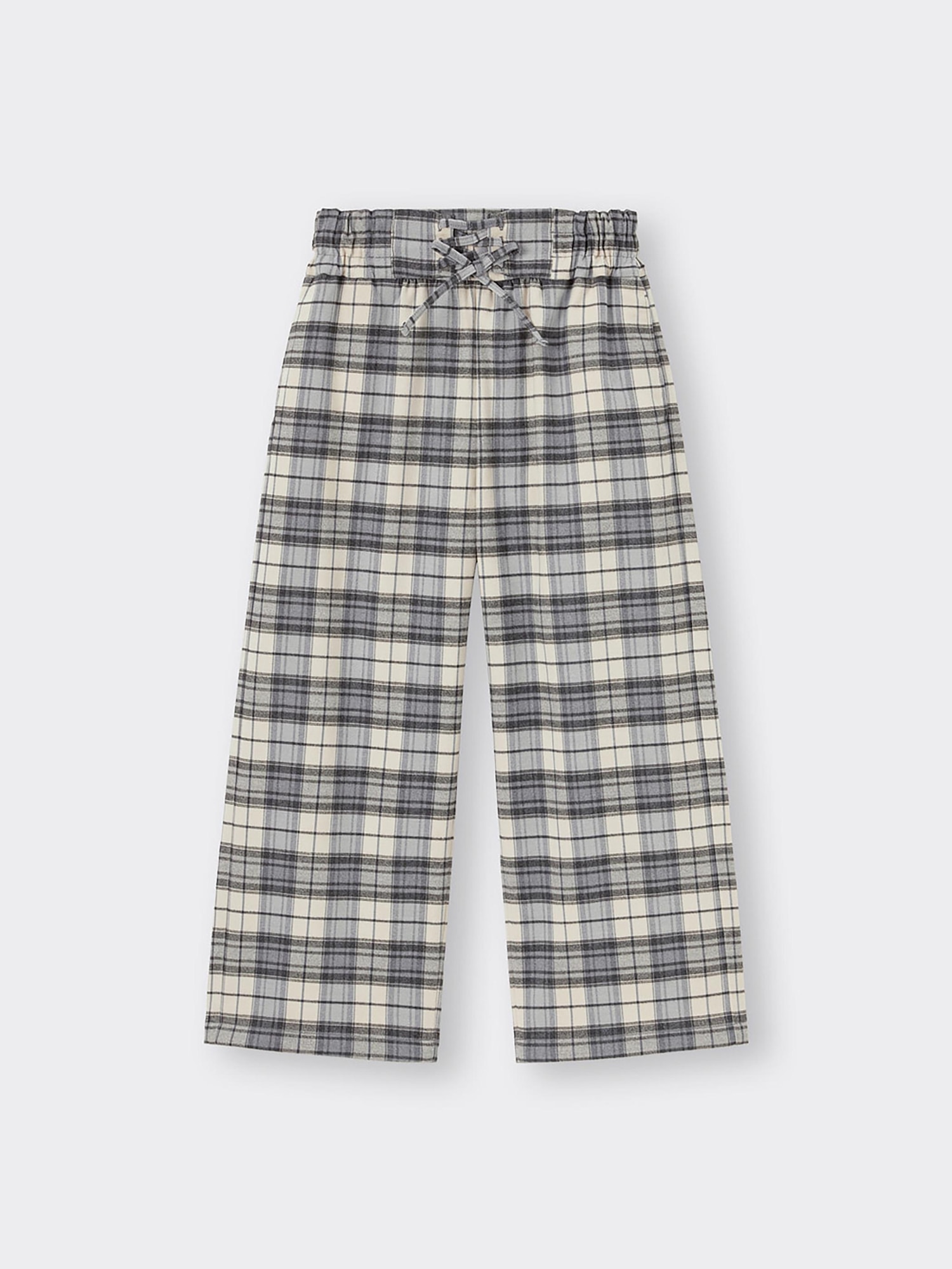 GU公式 | GIRLS起毛ワイドパンツ(チェック)
