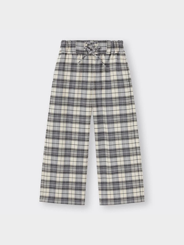 GIRLS起毛ワイドパンツ(チェック)