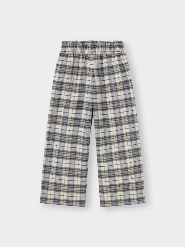 GIRLS起毛ワイドパンツ(チェック)