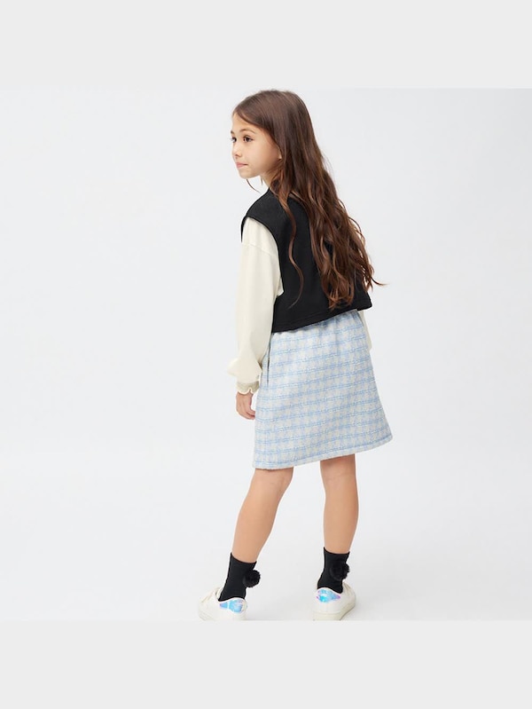 GIRLS裏フリースツイーディミニスカート