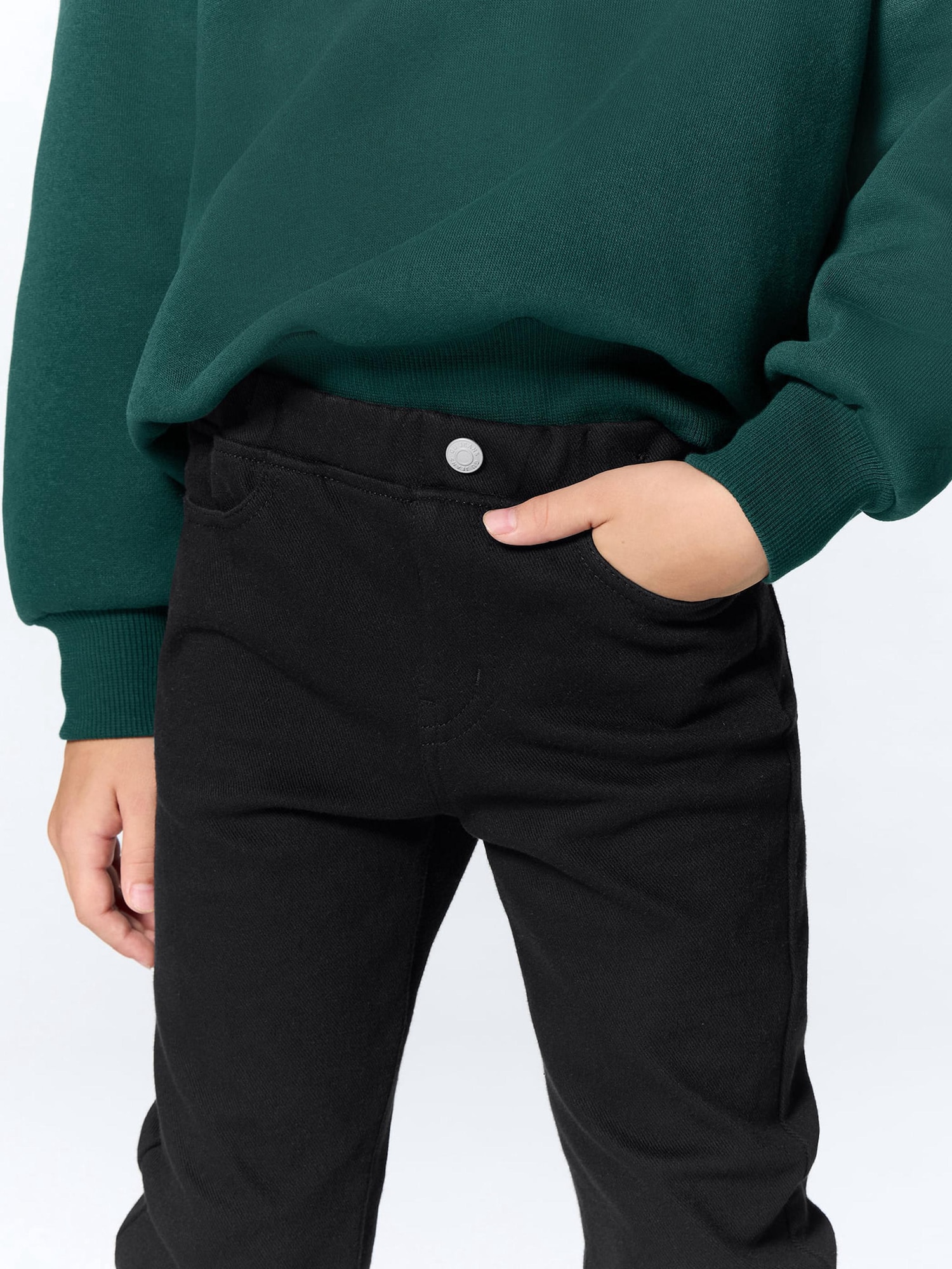 yori ぬくぬくスリムパンツ ネイビー36 yori ぬくぬくフロントスリットレギパン