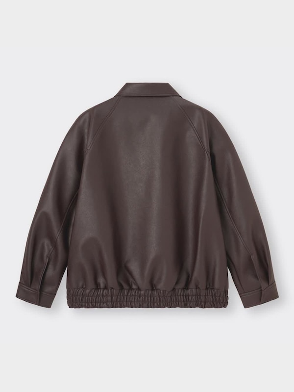 フェイクレザーオーバーサイズジャケット