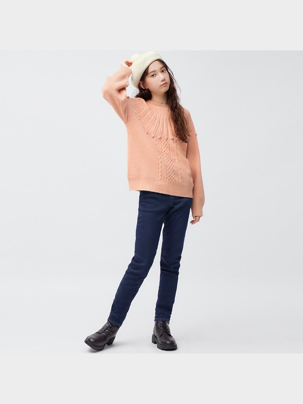 GU公式 | GIRLSパフィータッチポップコーンセーター(長袖)