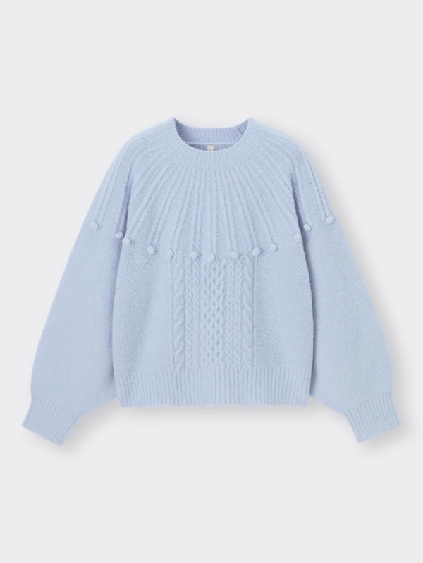 GIRLSパフィータッチポップコーンセーター(長袖)