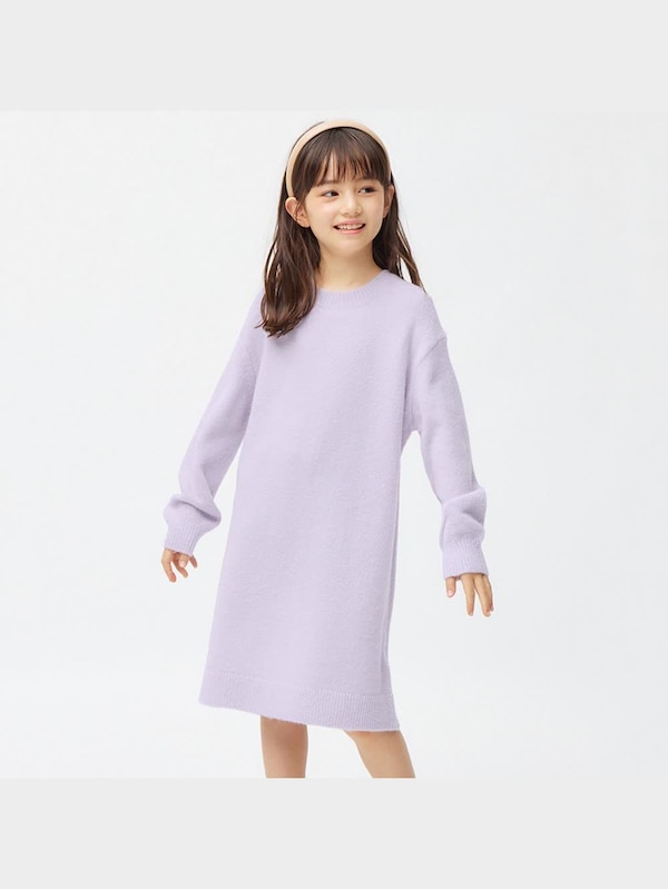 GIRLSパフィータッチ3WAYレイヤードニットワンピース(長袖)