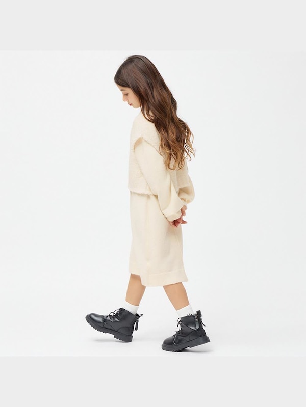 GIRLSパフィータッチ3WAYレイヤードニットワンピース(長袖)