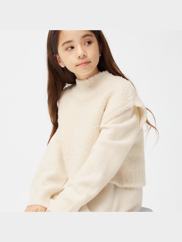 GIRLSパフィータッチ3WAYレイヤードニットワンピース(長袖)