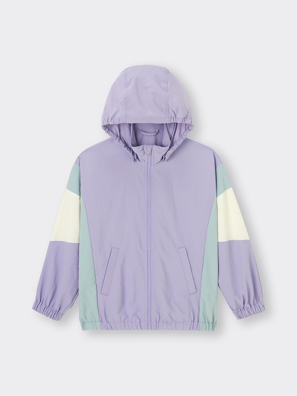 KIDS(男女兼用)カラーブロックフーディブルゾン