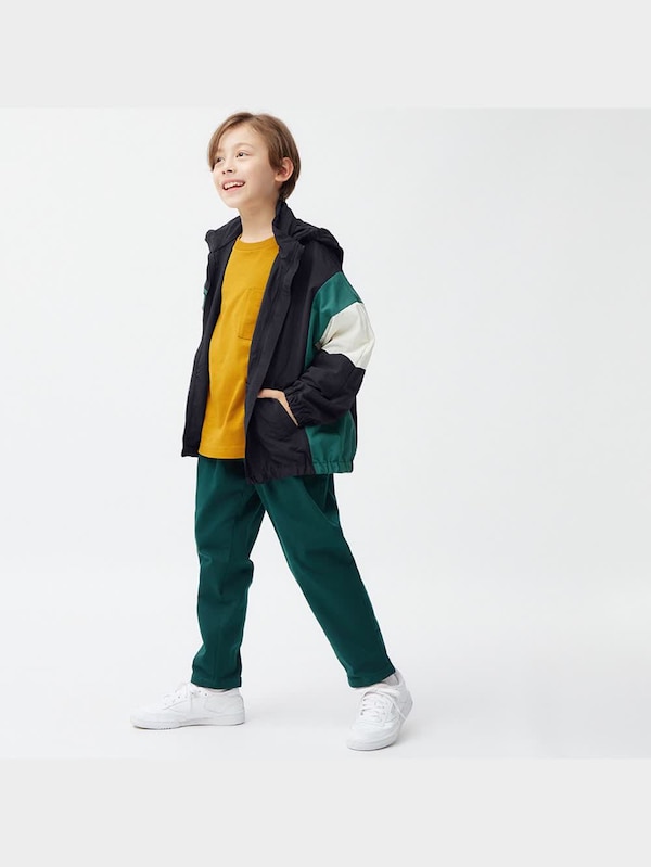 KIDS(男女兼用)カラーブロックフーディブルゾン