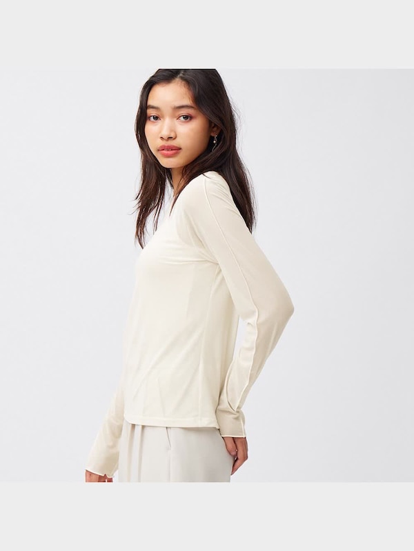 シアークルーネックT(長袖)+E