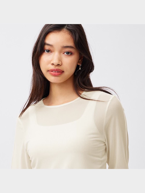 シアークルーネックT(長袖)+E