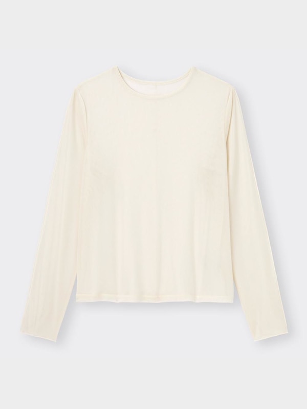 シアークルーネックT(長袖)+E