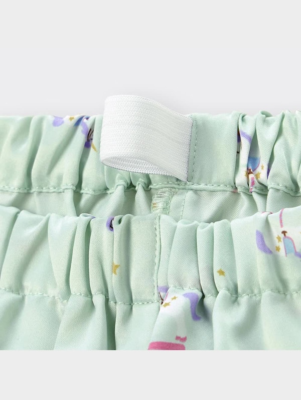 GIRLSサテンパジャマ(長袖&ロングパンツ)(木馬)