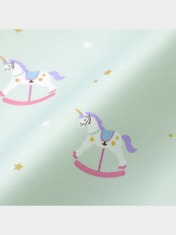 GIRLSサテンパジャマ(長袖&ロングパンツ)(木馬)