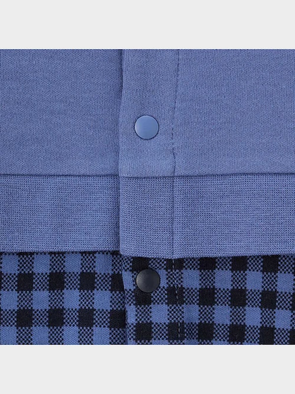 BABY(NEWBORN)セパオール(長袖)(ギンガムチェック)+X