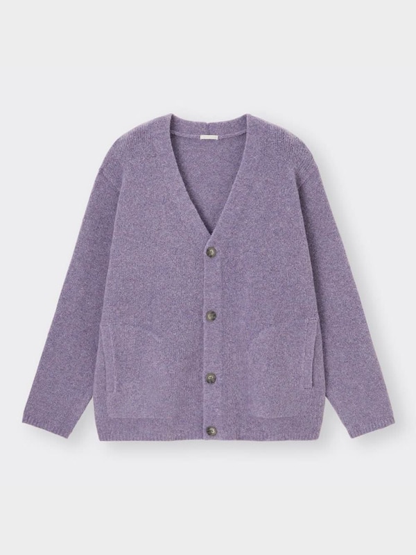 ブラッシュドヤーンカーディガン(長袖)