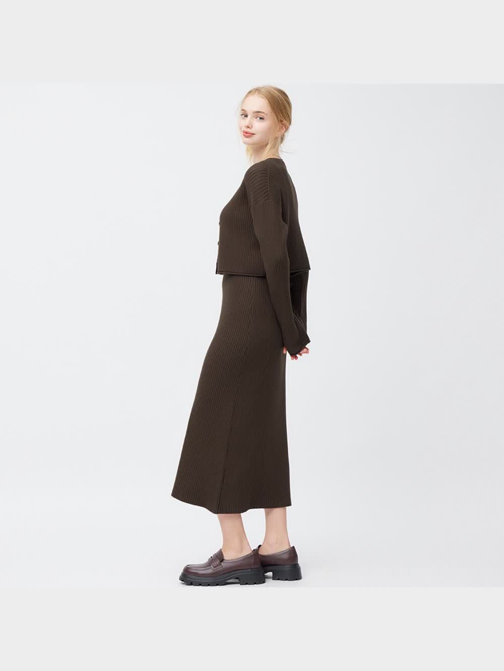 CHANEL8372樣専用　GU  ワンピース GU公式 | フロントジップバブルヘムワンピース(丈標準112.0