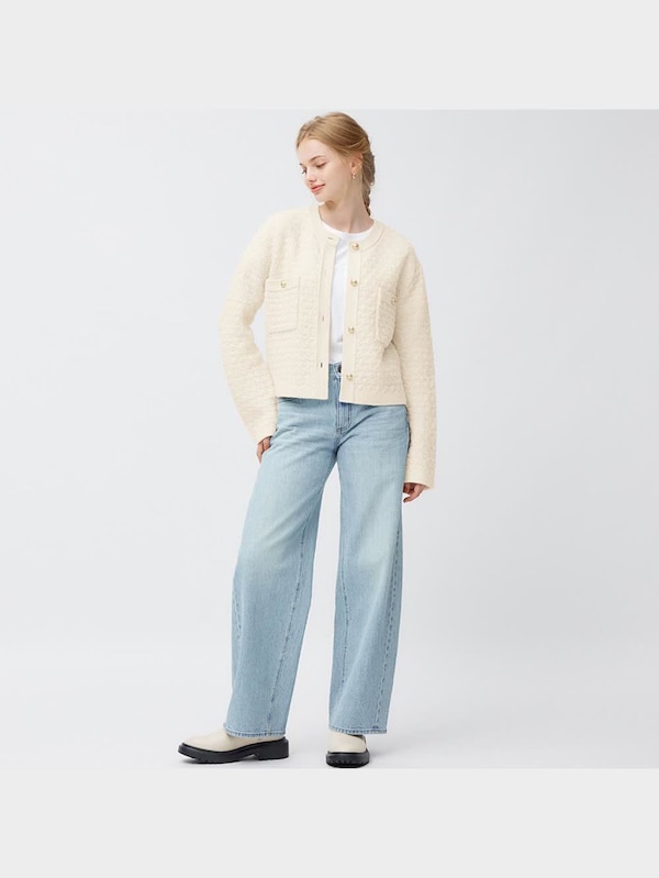 ダブルポケットニットジャケット(長袖)