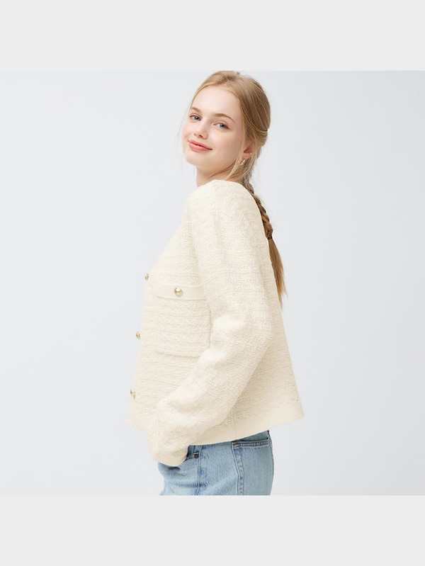 ダブルポケットニットジャケット(長袖)