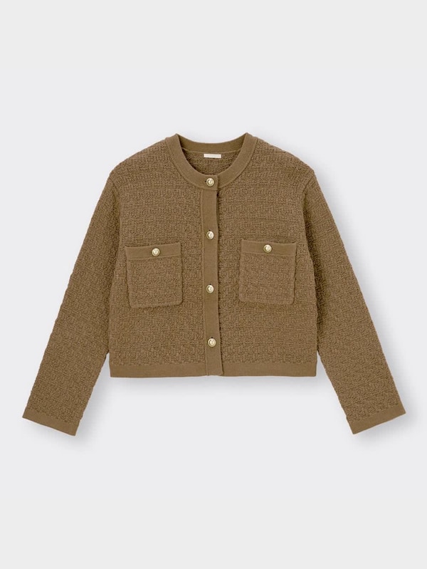 ダブルポケットニットジャケット(長袖)