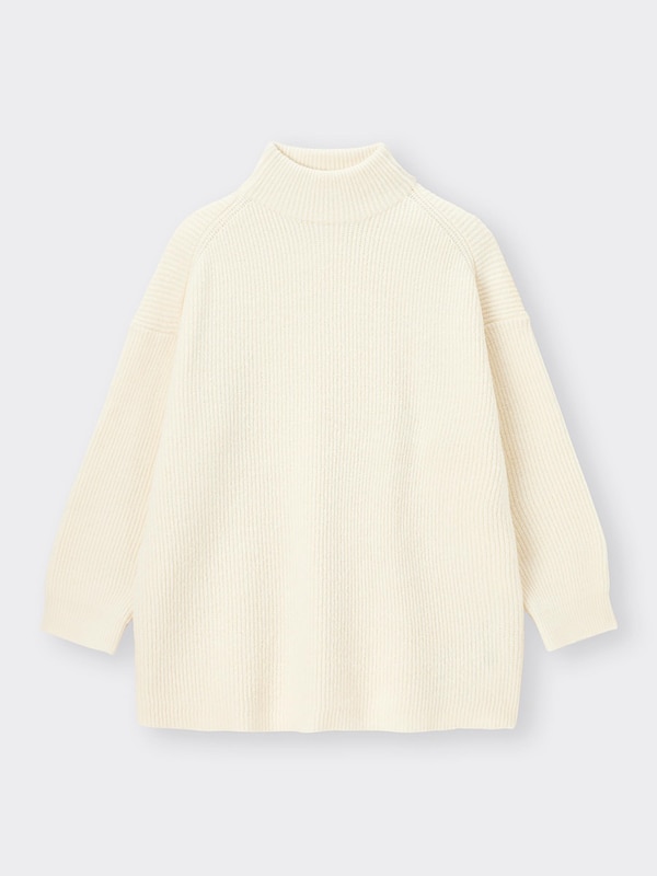 パフィータッチオーバーサイズハイネックセーター(長袖)(2023年冬アイテム)